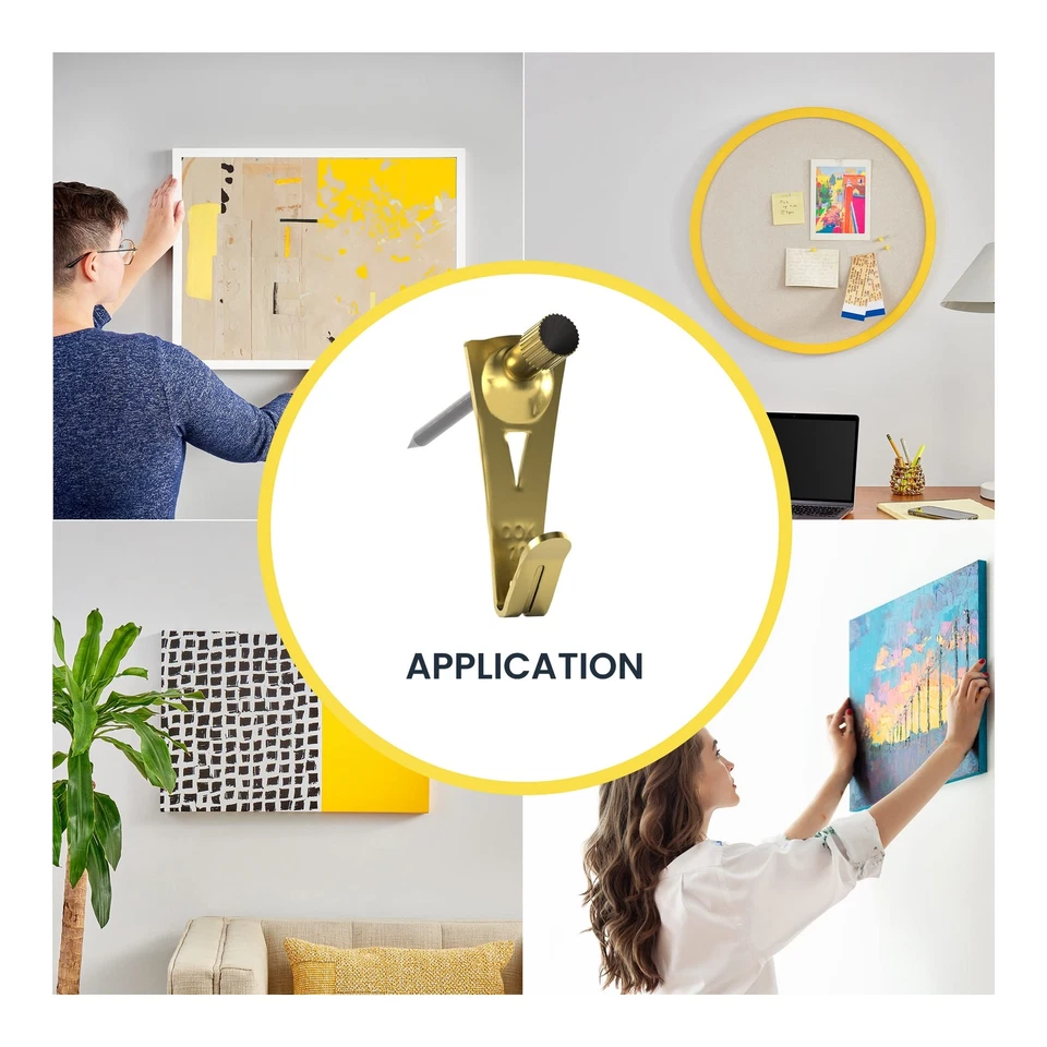 50615 Perchas Profesionales para Fotos, Perchas de Arte, Acolchadas, Latón, Imagen Reutilizable... Foto 4 de 4