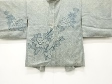 7658761: JAPANESE KIMONO / ANTIQUE HAORI / SILK / ALL SHIBORI / BRANCH FLOWER
