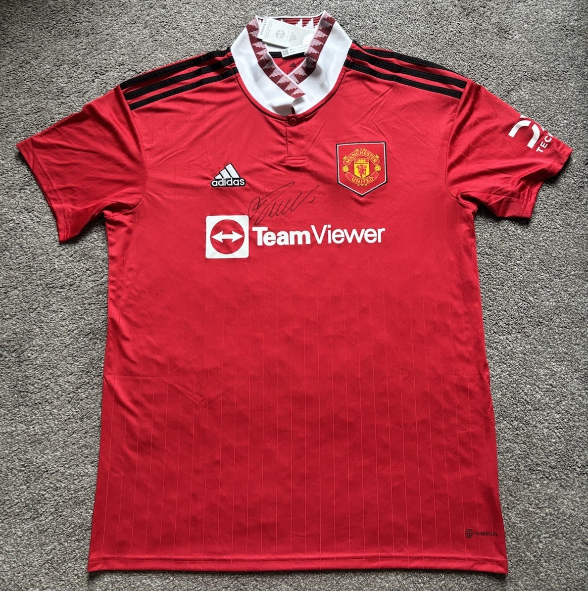 Cristiano Ronaldo Signed Autograph CR7 Manchester United Football Shirt Club COA