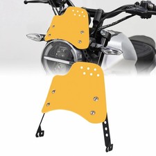 Universal Round-Headlight Windshield Wind Deflector for Motorcycles