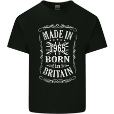 Camiseta de algodón ligero para hombre Born In Britain 60 cumpleaños hecha 1965