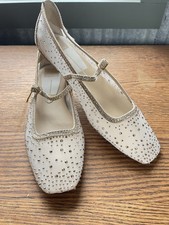 Dolce Vita Reyes Crystal Ballet Flats Gold Mesh Wedding Shoes