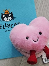 Jellycat Amuseables Colette Heart Macaron Plush Toy W/ Tags & Dust Bag