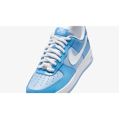 Nike Air Force 1 '07 LV8 Mens Size 11 Psychic Blue Patent White