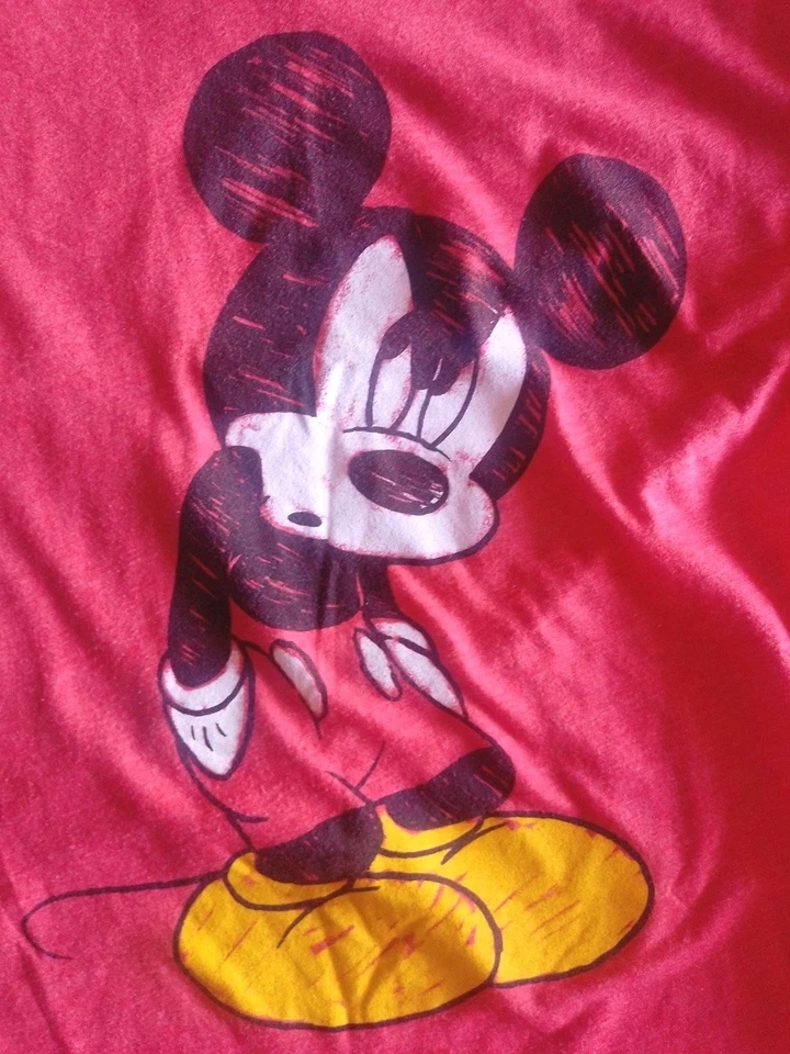 Camiseta Disney Unhappy Angry Rolling Eyes Mickey Mouse Talla Grande L SUAVE Foto 2 de 3