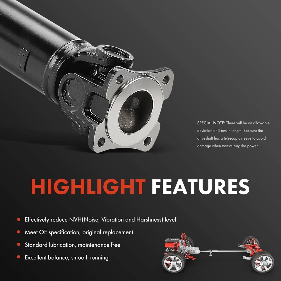 Conjunto de eje de transmisión lateral trasero para Dodge Ram 2500 Ram 3500 2007-2010 Foto 4 de 4