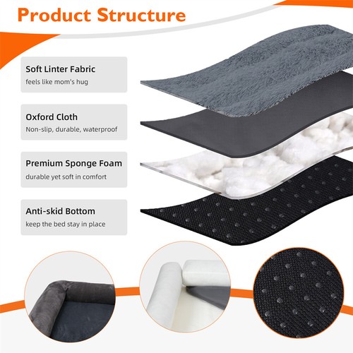 XXL Orthopedic Dog Bed Tremendous Sofa Bed Rich Foam Cushion Cradle Waterproof - Picture 9 of 21