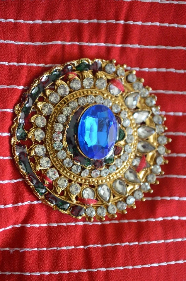 Indian Salwar Kameez, Red Anarkali, partywear size small (2) - Image 2 of 4