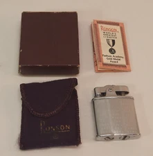 Original Vintage Ronson Standard Lighter w/Box, soft case, and instructions