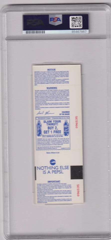 PAUL MOLITOR Signed AUTO 3000th Hit Full Size Ticket PSA DNA Certified HOF - Image 2 of 2