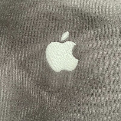 Apple Employee Jacket Adult Medium Gray Full Zip Store Uniform