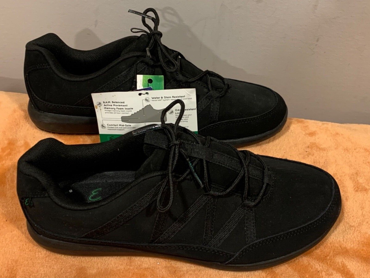 Emeril Lagasse Womens 10 Black Conti Nubuck Leather Slip On Work