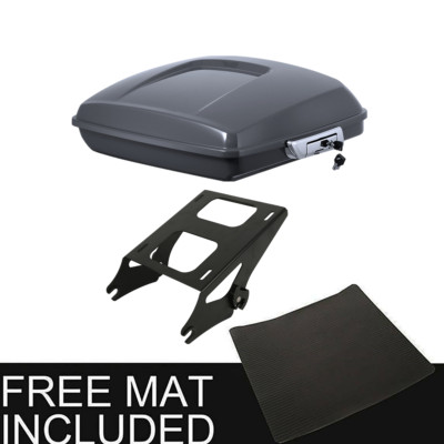Gray Razor Trunk & Mount Rack Fit For Harley Touring Road King 2014-Up
