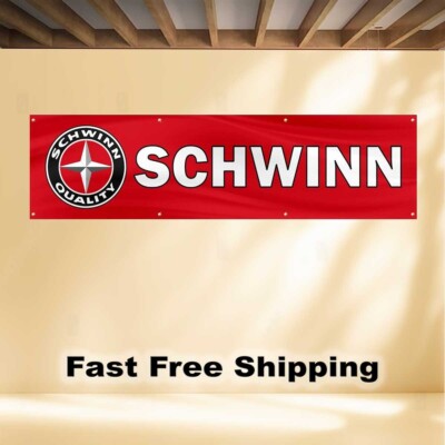 SCHWINN 2'X8' BANNER FLAG BIKE BICYCLE