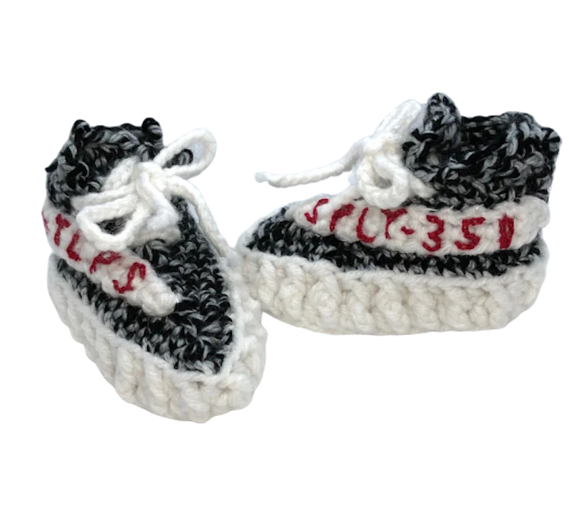 Zebra Yzy Boost 350 V2 Infantil Bebé Zapatillas Crochet Niño Niña Bebé Zapatos Foto 4 de 4