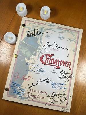Chinatown Script Signed- Autograph Reprints- 117 Pages- Jack Nicholson