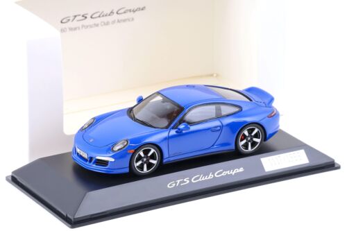 1:43 Spark Porsche 911 (991) GTS Club Coupé Bleu 60 Années Amérique W - Photo 1/3