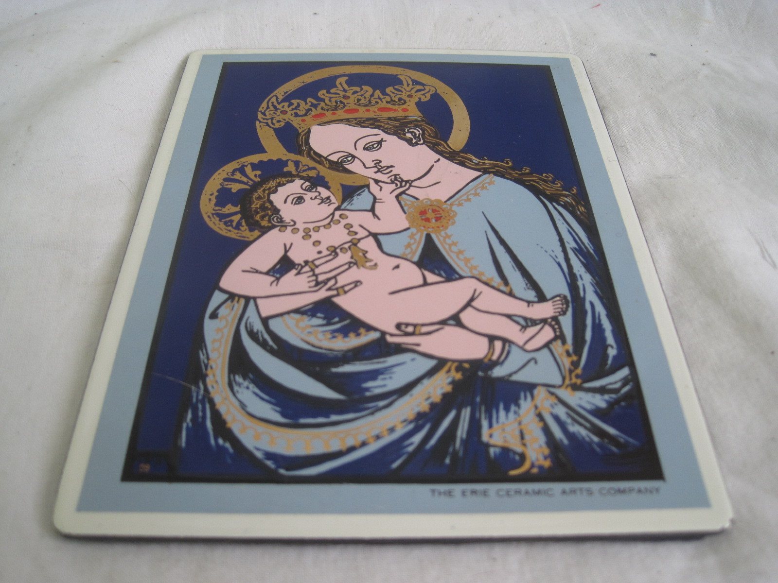 vintage Erie Ceramic Arts Company religious Christian Baby Jeus saint