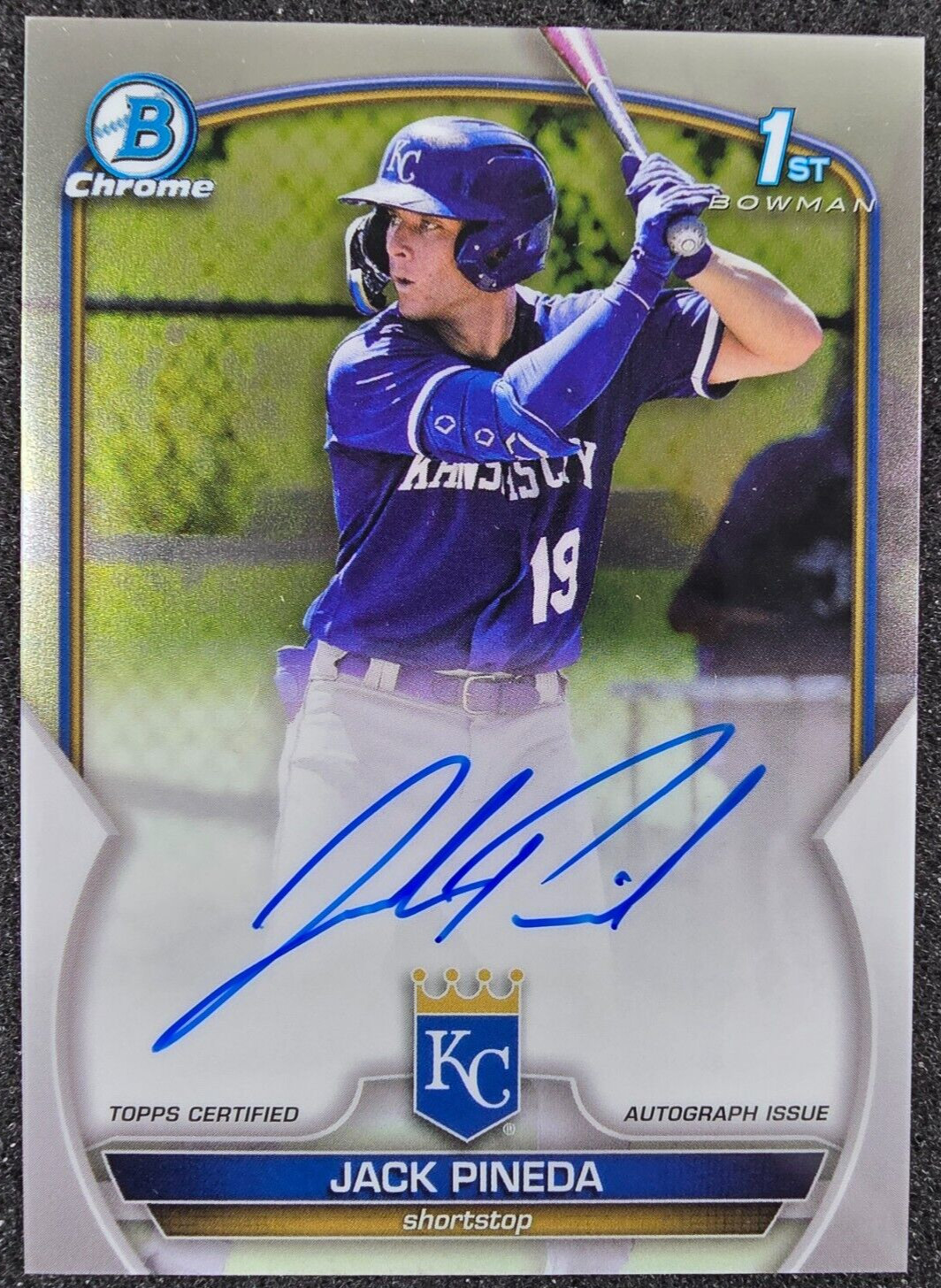 2023 Bowman Chrome 1st Auto Jack Pineda #CPA-JPI Royals