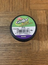 (1) Berkley Gulp Alive Waxies White-BRAND NEW-SHIPS SAME BUSINESS DAY 