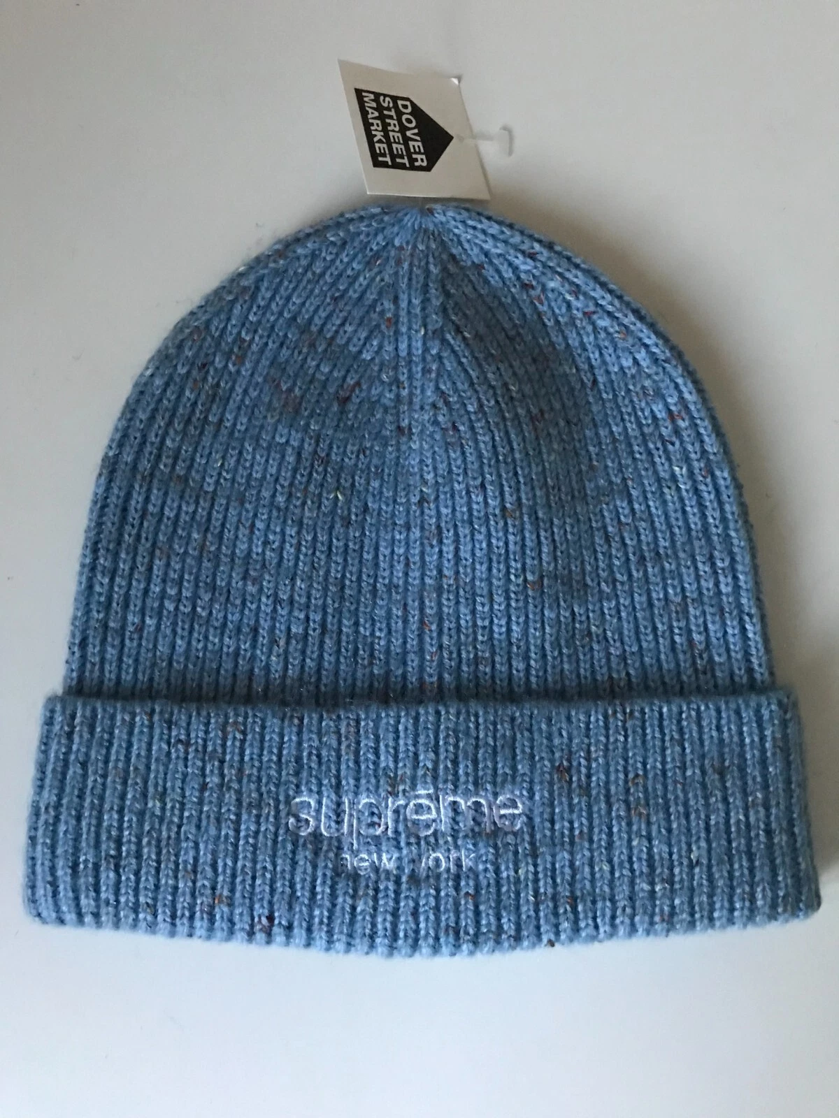 Supreme Rainbow Speckle Beanie (FW21)   Bleu