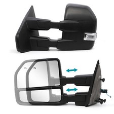 Towing Mirrors Fit 2007-2014 Ford F150 Truck Power Heated Led Signal Puddle Lamp