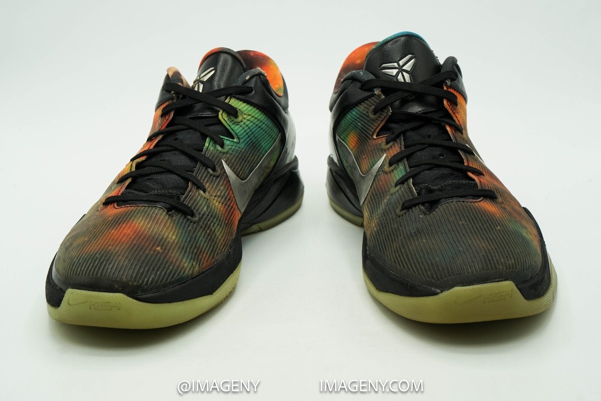 NIKE KOBE 7 USED SIZE 10 ALL STAR GALAXY BLACK SILVER ORANGE VOLT