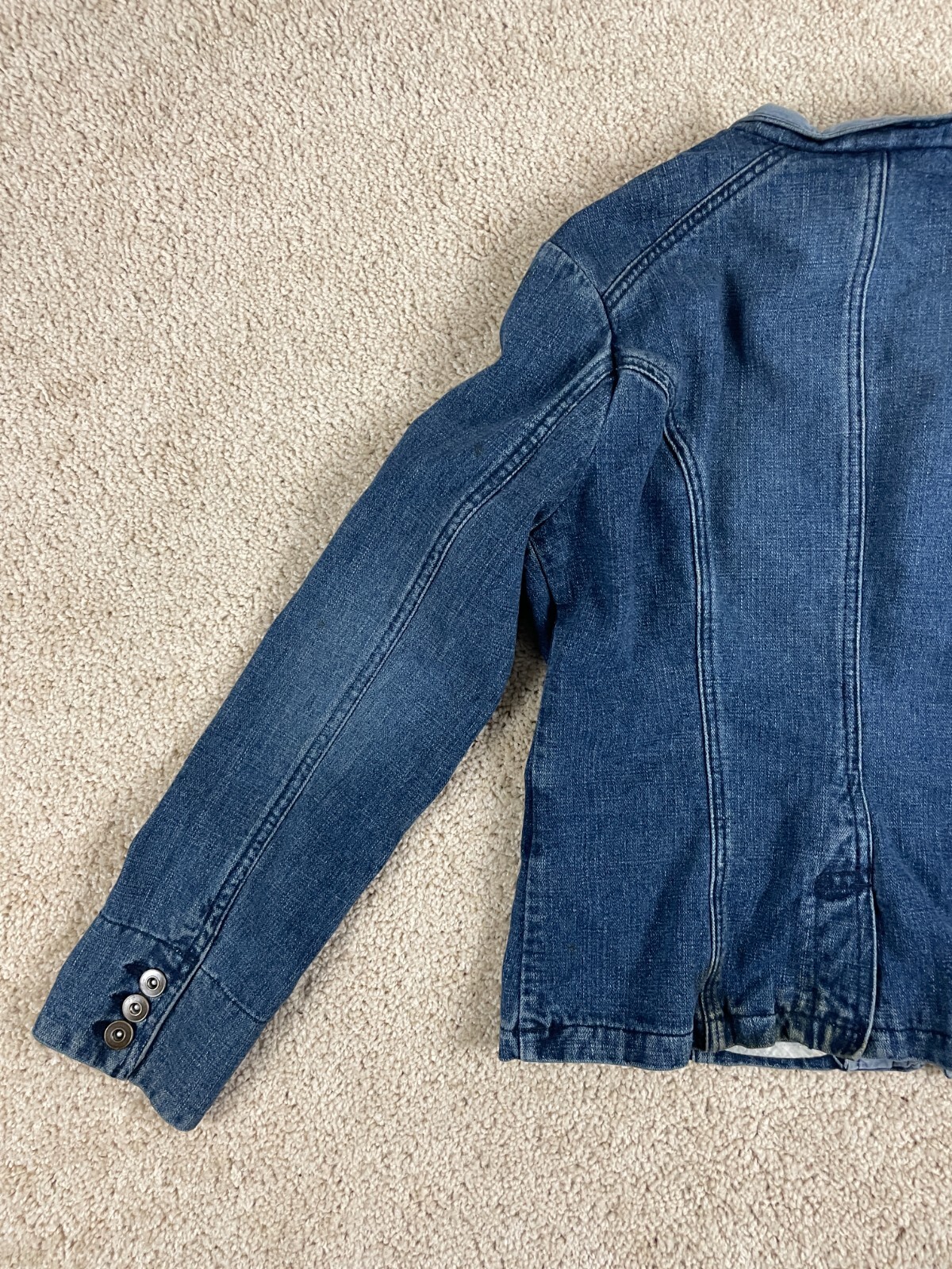 Mossimo Denim Basic Jacket Womens Large Band Coll… - image 8