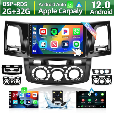 TOYOTA カーナビ タッチスクリーン FOR TOYOTA HILUX 2005-2014 CAR STEREO 9'' ANDROID 12 APPLE CARPLAY