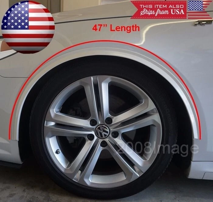 Protectores labiales extensión guardabarros cuerpo ancho arco blanco 4 piezas 47" para Chevy Foto 4 de 4