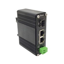 Gigabit Industrial Ethernet Media Converter POE 30W Aluminum Case 2 RJ45 Por...