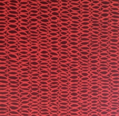 WOLF GORDON VINYL Geometric red small scale smooth wipeable new 3+ yards