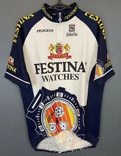 MENS SHIRT SIBILLE FESTINA ITALY ITALIA CYCLING BICYCLE JERSEY MAILLOT SIZE XL 5