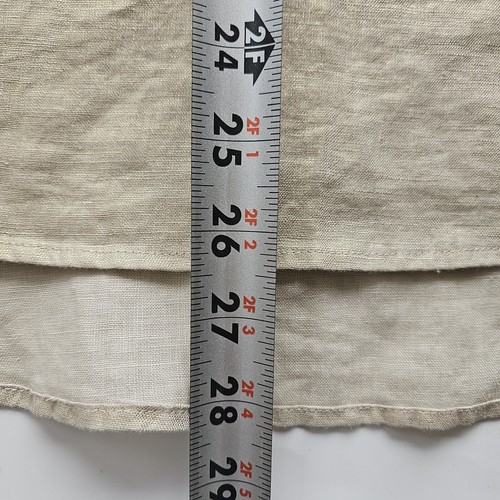 Ellen Tracy Linen Sandstone w/Gold Foil Short Sleeve Top Sz L - Picture 12 of 14