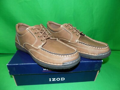 IZOD Mens Freeman Oxford Shoes Dark Tan Size Med New in