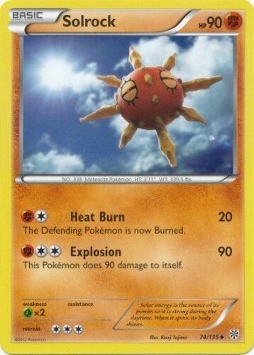 POKEMON CARD SOLROCK 74/135 NO 338 METEORITE POKEMON TCG CCG