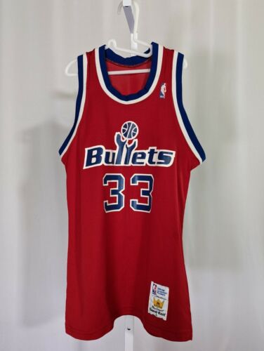 "Camiseta deportiva vintage de los Washington Bullets tejida en arena de Terry Catledge #33 38" - Imagen 1 de 4