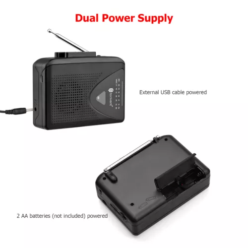 AM/FM Portable Pocket Radio and Voice Audio Personal Cassette Recorder Player - Picture 6 of 13