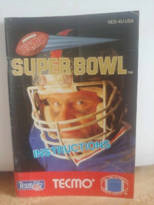 Tecmo SUPER BOWL Football Nintendo NES Game Original 1991 Instruction  Booklet