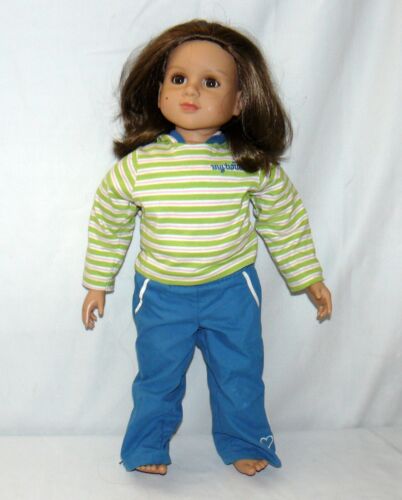 My Twinn Doll Posable 23 pouces cheveux marron yeux taches de rousseur sur les joues - Photo 1 sur 10