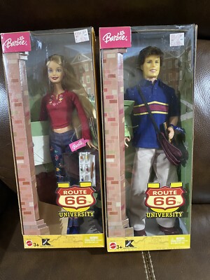 Barbie Route 66 University Barbie & Ken New B2733 & B2735 Mattel 2003