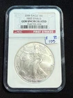2006 AMERICAN SILVER EAGLE NGC GEM UNCIRCULATED 094