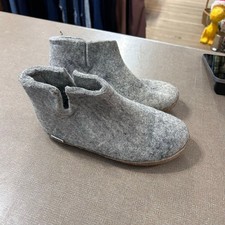 Glerups The boot slipper made of 100 Natural Wool with leather bottoms 6