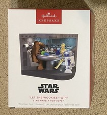 2025 HALLMARK ORNAMENT  LET THE WOOKIEE WIN  STAR WARS CHEWBACCA WOOKIE