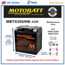 MBTX30UHD MOTOBATT Quadflex AGM Bike Battery 12V 32Ah