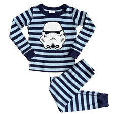 Star Wars x Hanna Andersson Striped Pajamas Size 5/ 110 cm Blue Storm Trooper