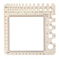 Knitting Crochet Gauge Ruler Pine Needle Sizer Stitch Counter Yarn Measure Tool
