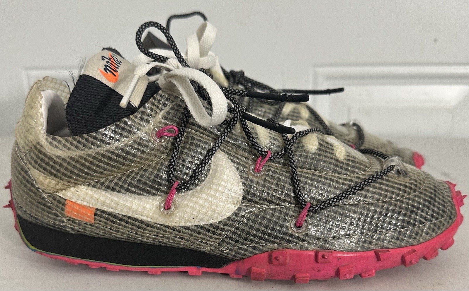 OFF WHITE X NIKE Taglia 8 5 Nike Off White x Waffle Racer fucsia W