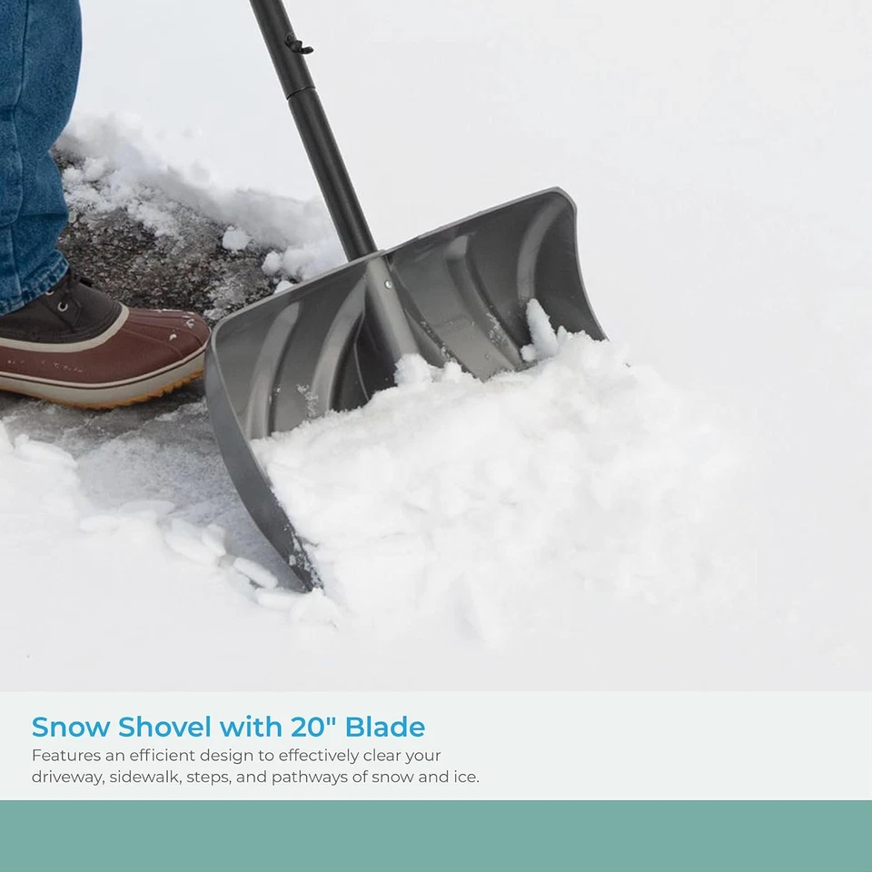 20英寸组合雪铲/推杆,灰色/黑色 — 第 3/4 张图片