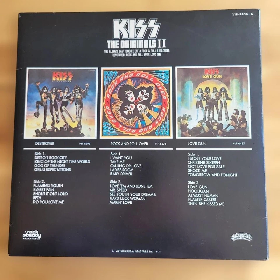 KISS ORIGINALS 2 CASABLANCA VIP-5504,5,6 Japan VINYL 3LP W/Obi Used From Japan - Image 2 of 4